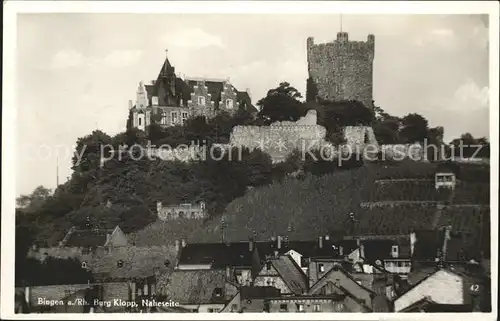 Bingen Rhein Burg Klopp Naheseite Kat. Bingen am Rhein