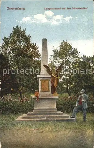 Germersheim Kriegerdenkmal auf Militaerfriedhof Kat. Germersheim