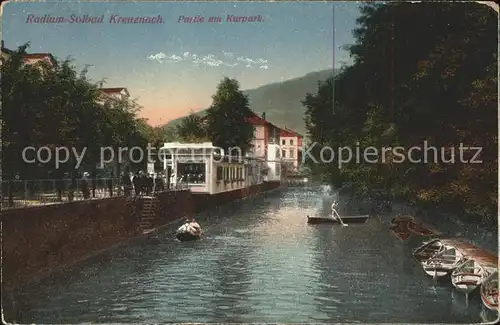 Bad Kreuznach Kurpark Fluss Boote Kat. Bad Kreuznach