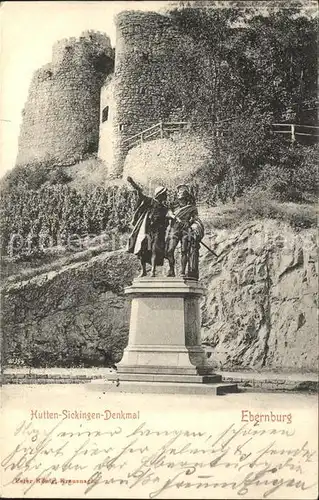 Ebernburg Hutten Sickingen Denkmal Kat. Bad Muenster am Stein Ebernburg