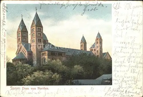 Speyer Rhein Dom von Norden Kat. Speyer