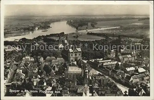 Speyer Rhein Fliegeraufnahme Kat. Speyer