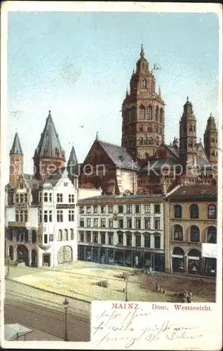 Mainz Rhein Dom Westansicht / Mainz Rhein /Mainz Stadtkreis