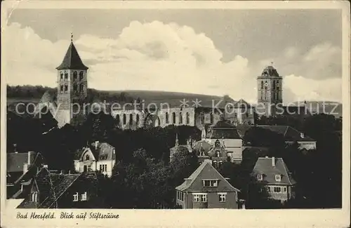 Bad Hersfeld Blick auf Stiftsruine Kat. Bad Hersfeld