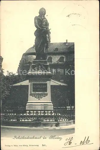 Mainz Rhein Schillerdenkmal / Mainz Rhein /Mainz Stadtkreis