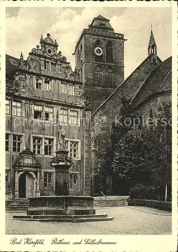 Bad Hersfeld Rathaus und Lullusbrunnen Kat. Bad Hersfeld