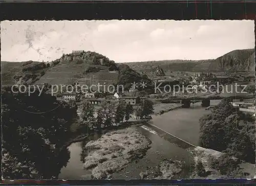 Bad Muenster Stein Ebernburg Panorama mit Ebernburg / Bad Muenster am Stein-Ebernburg /Bad Kreuznach LKR