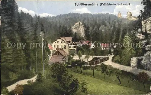 Schuettersmuehle Gasthof Fraenkische Schweiz Kat. Pottenstein