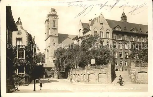 Saarbruecken St Michaelskirche Rotenbergschule Kat. Saarbruecken