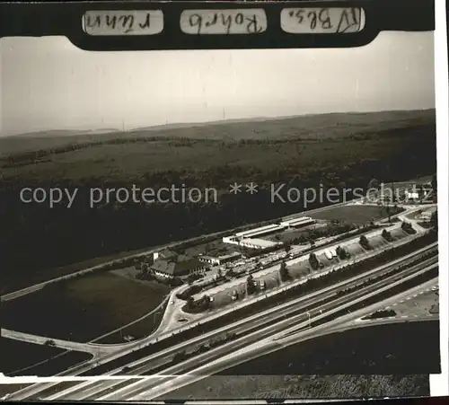 Rohrbrunn Autobahn Raststaette Fliegeraufnahme Kat. Weibersbrunn