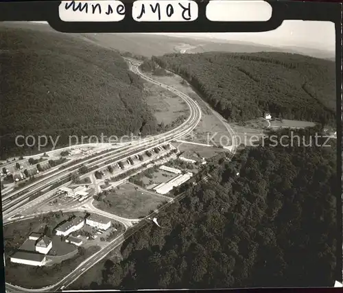 Rohrbrunn Autobahn Raststaette Fliegeraufnahme Kat. Weibersbrunn