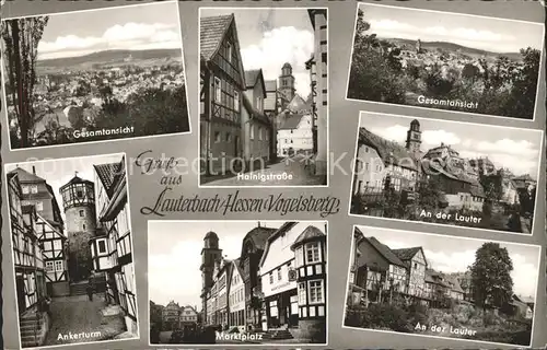 Lauterbach Hessen Gesamtansicht Hainigstrasse Ankerturm Marktplatz Lauter Kat. Lauterbach (Hessen)