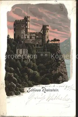 Trechtingshausen Schloss Rheinstein Burg Deutsche Reichspost Kat. Trechtingshausen