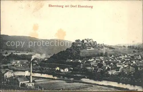 Ebernburg Panorama mit Burg Nahe Kat. Bad Muenster am Stein Ebernburg