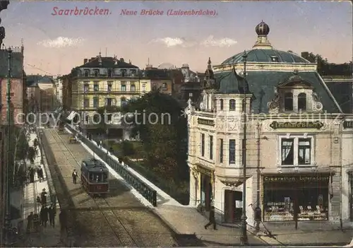 Saarbruecken Neue Bruecke Luisenbruecke Strassenbahn Kat. Saarbruecken