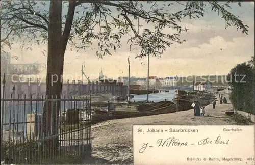 St Johann Saarbruecken Saarhafen Frachtkahn Kat. Saarbruecken