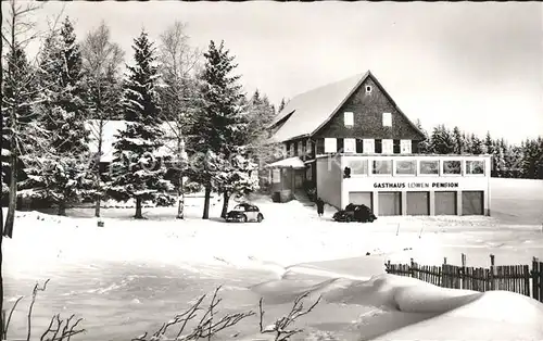 Escheck Gasthaus Pension Loewen im Winter Kat. Schoenwald im Schwarzwald