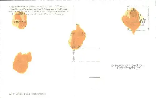 Altglashuetten Gasthaus Pension Cafe Schwarzwaldhof Kat. Feldberg (Schwarzwald)