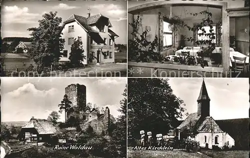 Koenigsfeld Schwarzwald Gasthaus zum neuen Roessle Ruine Waldau Kat. Koenigsfeld im Schwarzwald