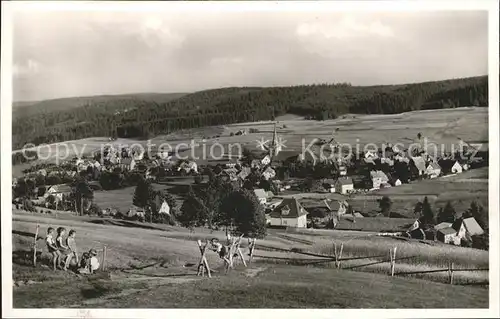 Schonach Schwarzwald Kinder Wiese Kat. Schonach im Schwarzwald