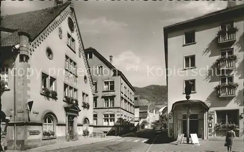 Hornberg Schwarzwald Rathaus Hotel Baeren Kat. Hornberg