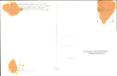 Niederwasser Pension Roessle Kat. Hornberg