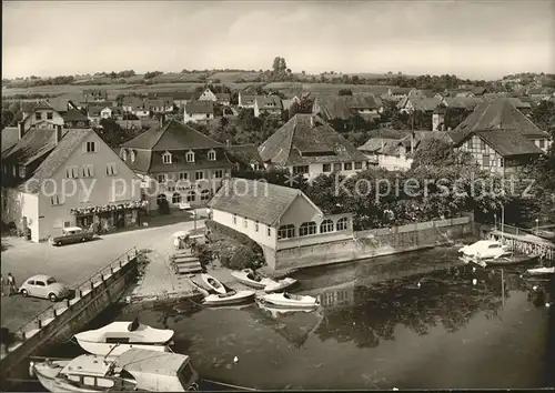 Hagnau Bodensee Hotel Restaurant Seegarten Hafen Boote Kat. Hagnau am Bodensee