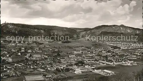 Ebingen Fliegeraufnahme mit Schlossberg Kat. Albstadt