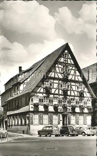 Ebingen Hotel Linde Fachwerk Auos Kat. Albstadt