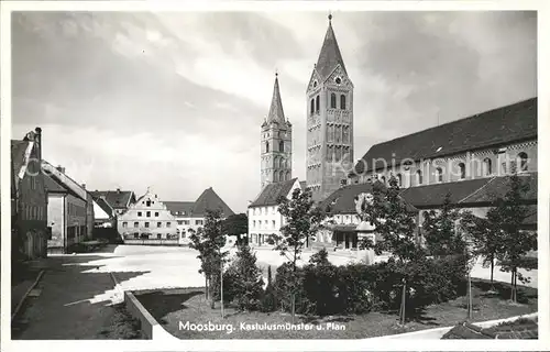 Moosburg Isar Kastulusmuenster und Plan Kat. Moosburg a.d.Isar