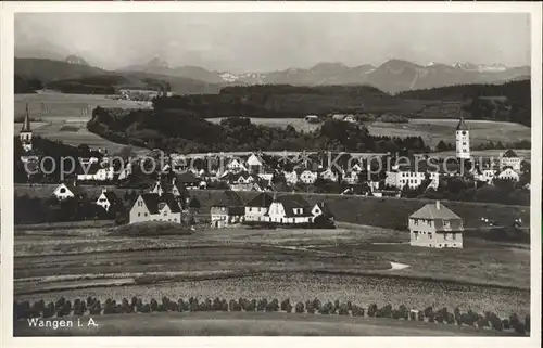 Wangen Allgaeu mit Alpen Kat. Wangen im Allgaeu