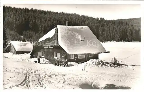 Schoenwald Schwarzwald Naturfreundehaus Kueferhaeusle im Winter Kat. Schoenwald im Schwarzwald