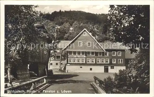 Guetenbach Wildgutach Gasthaus Pension zum Loewen Kat. Guetenbach