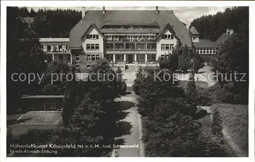 Koenigsfeld Schwarzwald Frieda Klimsch Stiftung Kat. Koenigsfeld im Schwarzwald