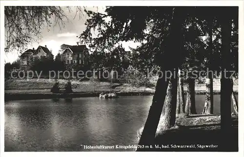 Koenigsfeld Schwarzwald Saegeweiher Kat. Koenigsfeld im Schwarzwald