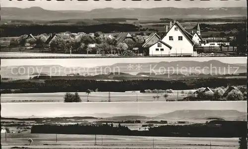 Neuhausen Koenigsfeld Schwarzwald Blick auf die Alb von Hohenzollern bis Dreifaltigkeistberg Kat. Koenigsfeld im Schwarzwald