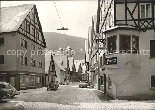 Wiesensteig Gasthaus Pension Zur Post Autos Winter Kat. Wiesensteig