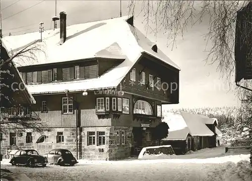 Freudenstadt Gasthaus Pension Adrionshof im Winter Autos Kat. Freudenstadt