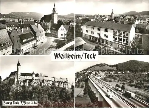 Weilheim Teck Burg Teck Autobahn Autos Kat. Weilheim an der Teck