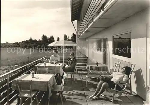 Burg Argenbuehl Kurheim Helmel Terrasse Kat. Argenbuehl