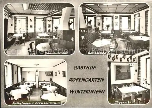 Winterlingen Gasthaus Rosengarten A. Zunzer Kat. Winterlingen