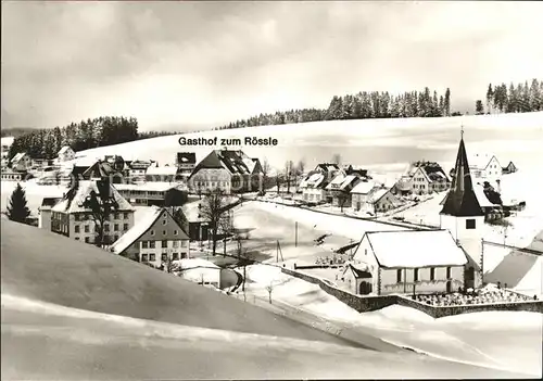 Neukirch Furtwangen Gasthaus zum Roessle Winter Kat. Furtwangen im Schwarzwald