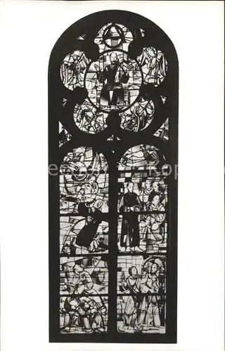 Onstmettingen Chorfenster der evangelischen Kirche Kunstmaler W. Kohler Kat. Albstadt