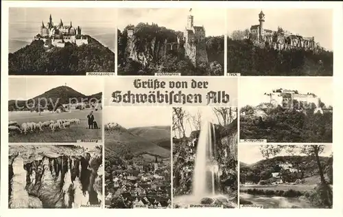 Bad Urach Sehenswuerdigkeiten Schwaebische Alb Burg Hohenzollern Schloss Lichtenstein Teck Rossberg Nebelhoehle Wasserfall Hoher Neuffen Kat. Bad Urach