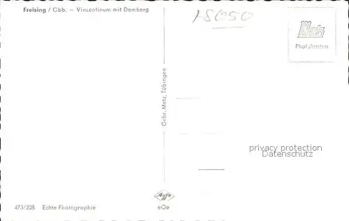 Freising Oberbayern Vincentinum mit Domberg Kat. Freising