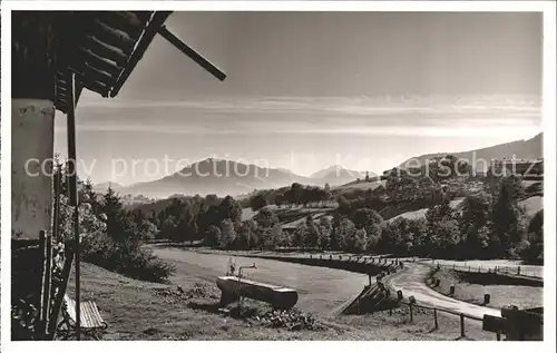 Miesbach Panorama mit Alpen Kat. Miesbach