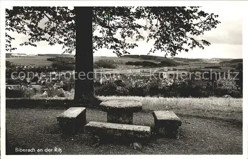 Biberach Riss Panorama Aussichtspunkt Picknickplatz Kat. Biberach an der Riss