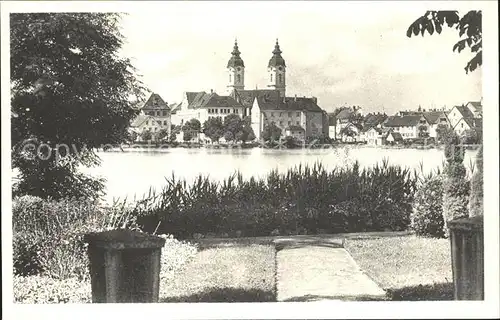 Bad Waldsee Uferweg Stadtsee Stiftskirche Kat. Bad Waldsee