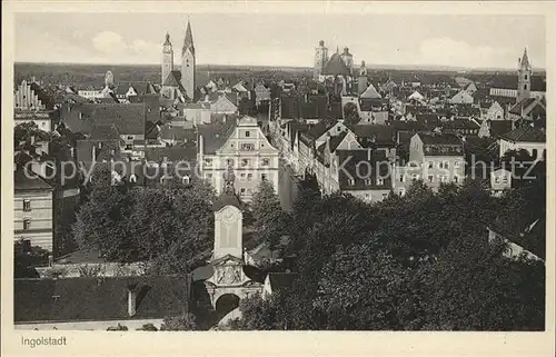 Ingolstadt Donau Blick ueber die Altstadt Kirche Dom Kat. Ingolstadt