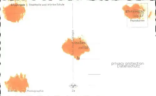 Goeppingen Stadthalle und Moerike Schule Kat. Goeppingen
